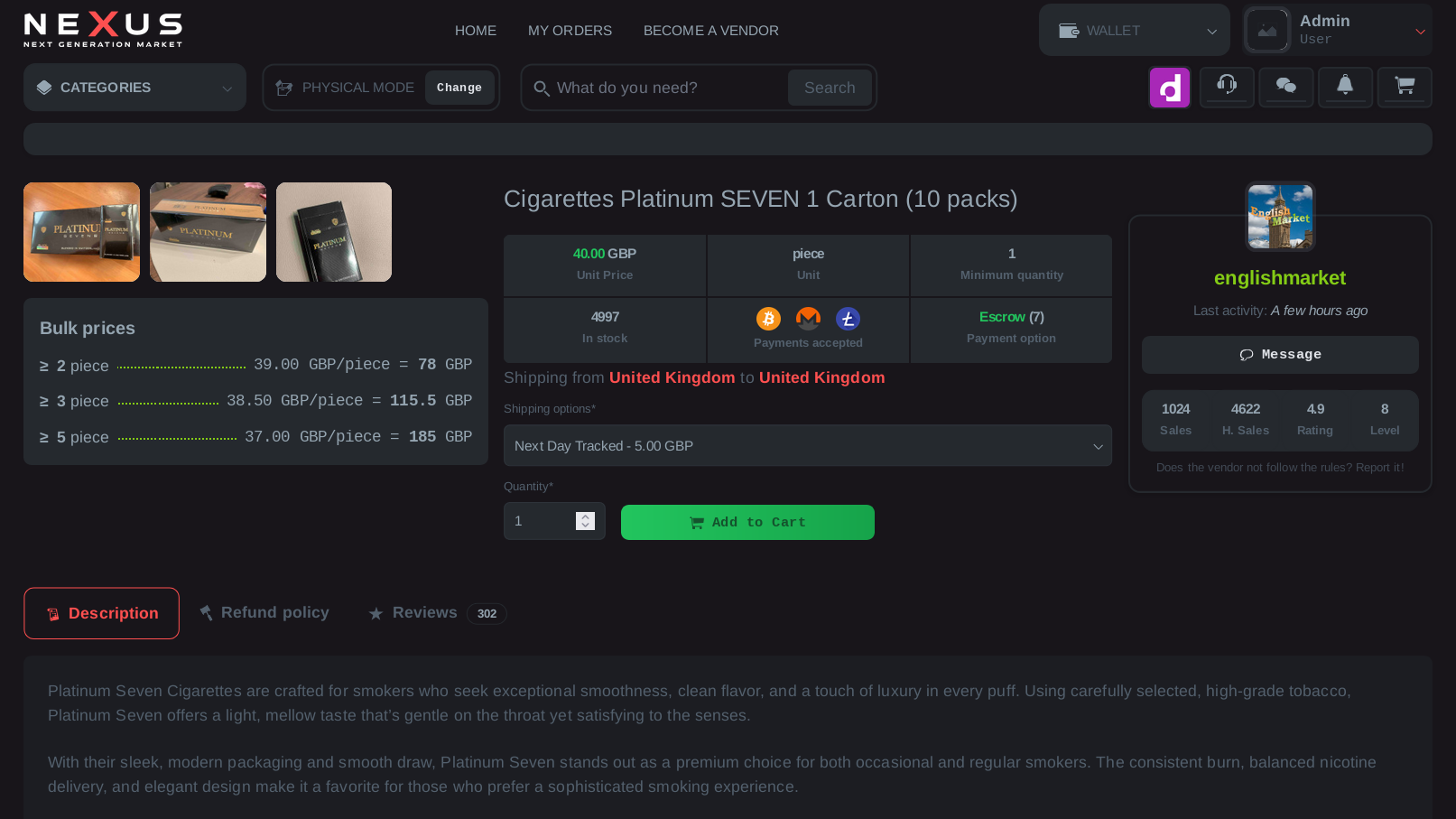 Main Market Dashboard